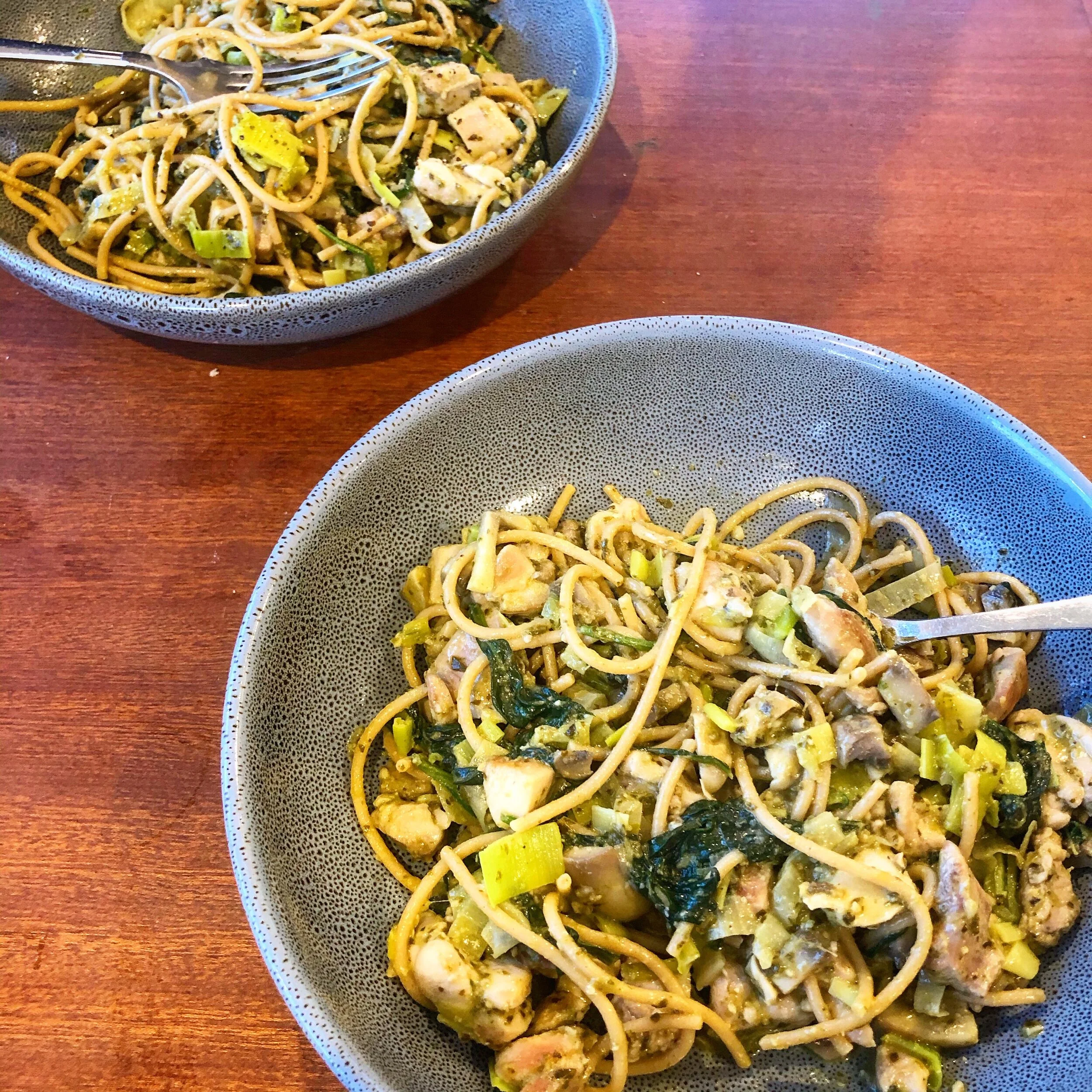 Chicken Pesto Pulse Spaghetti