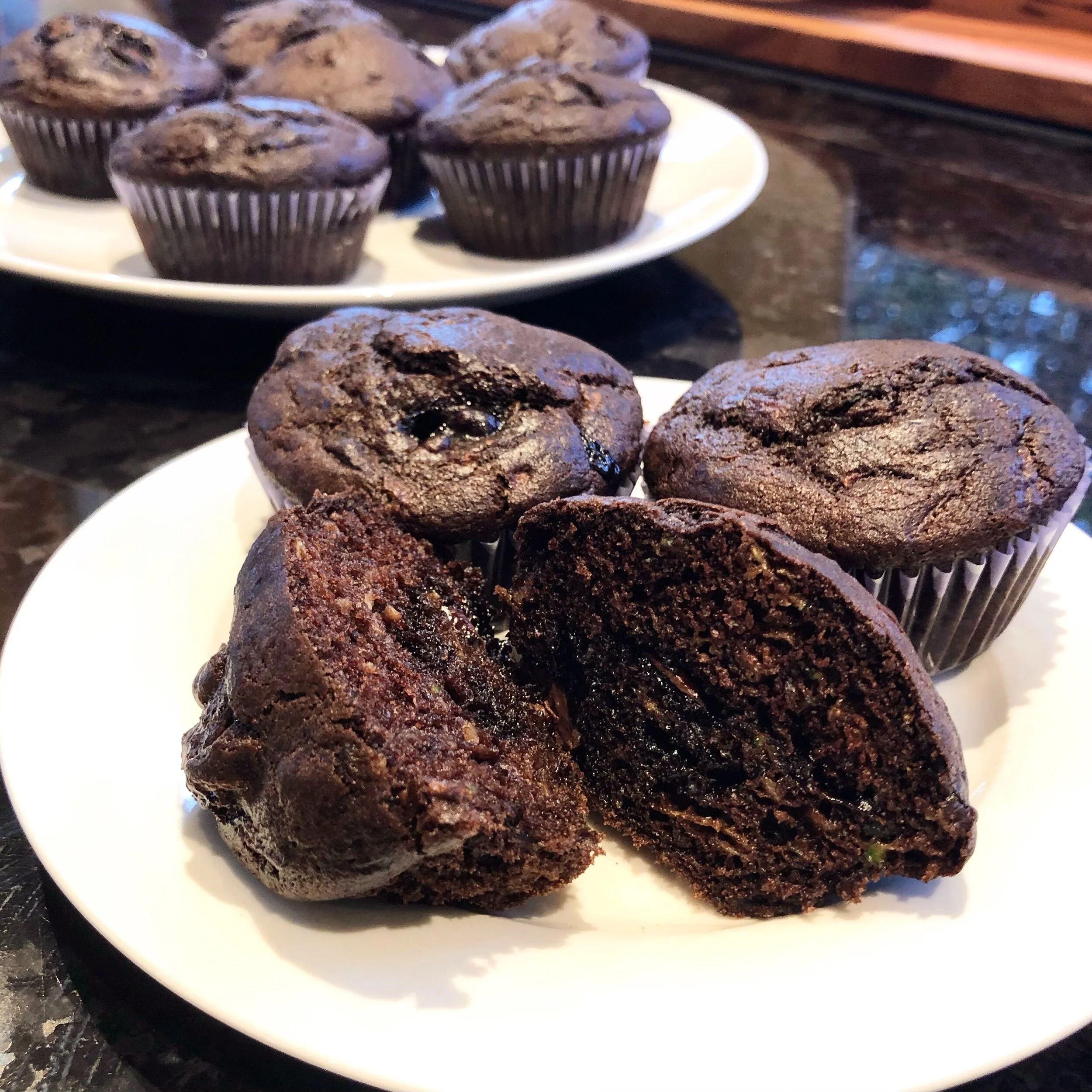 Choc Zucchini Muffins