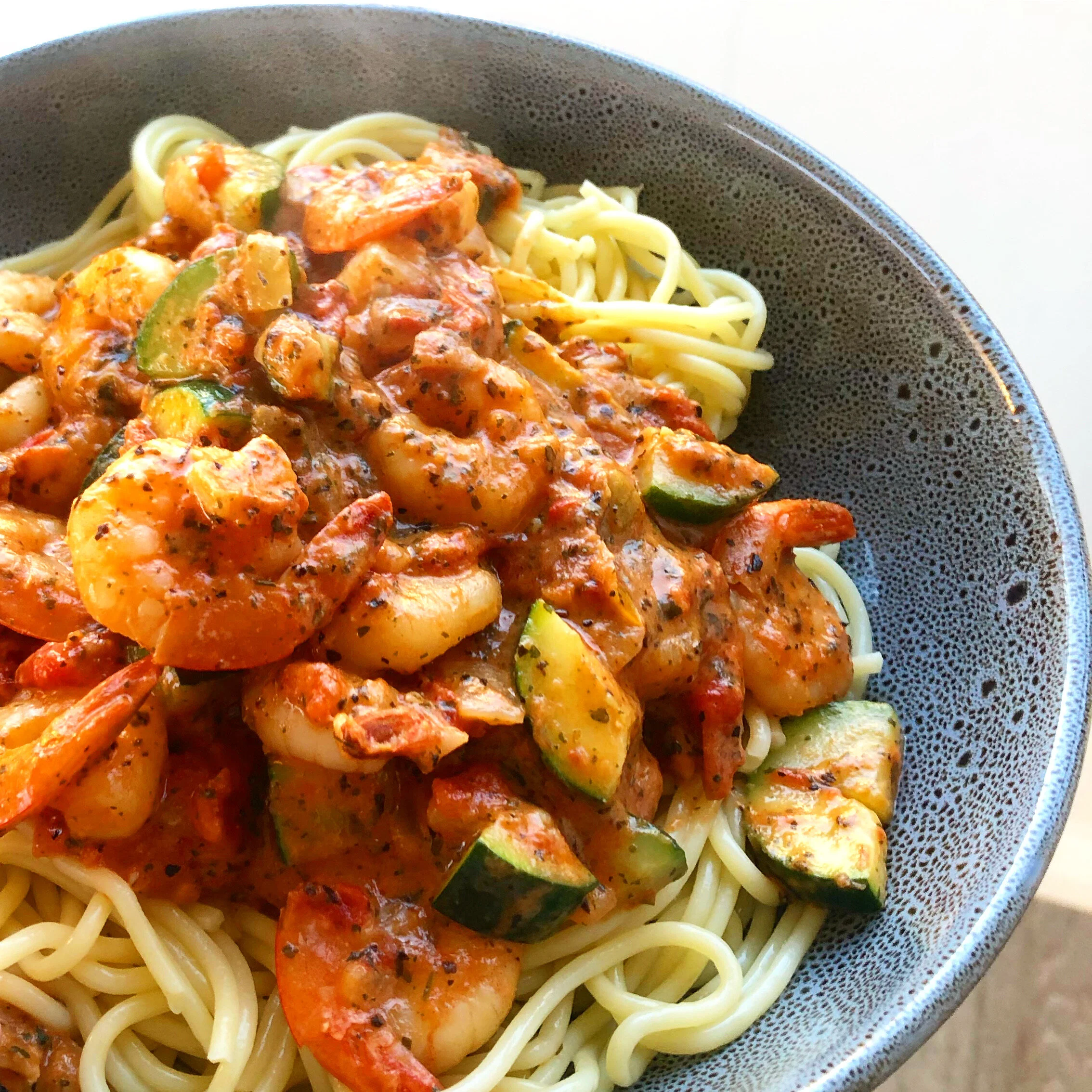 Creamy Tomato Prawn Pasta