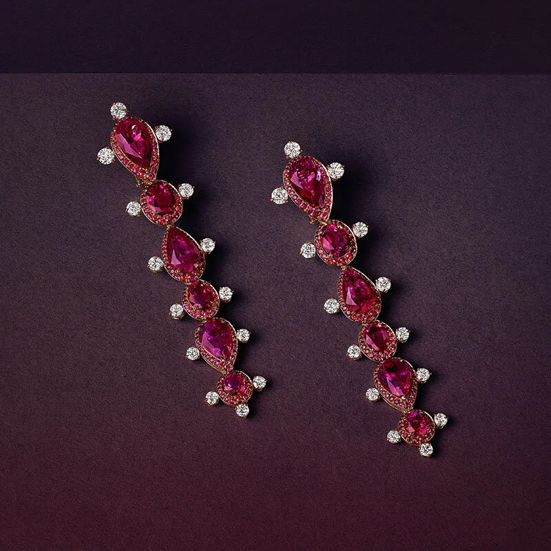 Fine Jewellery Earrings in 18 Karat Gold and Ethically Sourced Gemstones