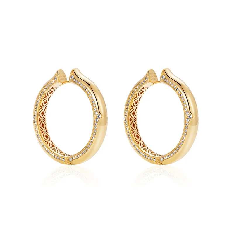 The-Nile-New Edition-18 Karat-Yellow Gold-White Diamonds-Hoop Earrings.jpg