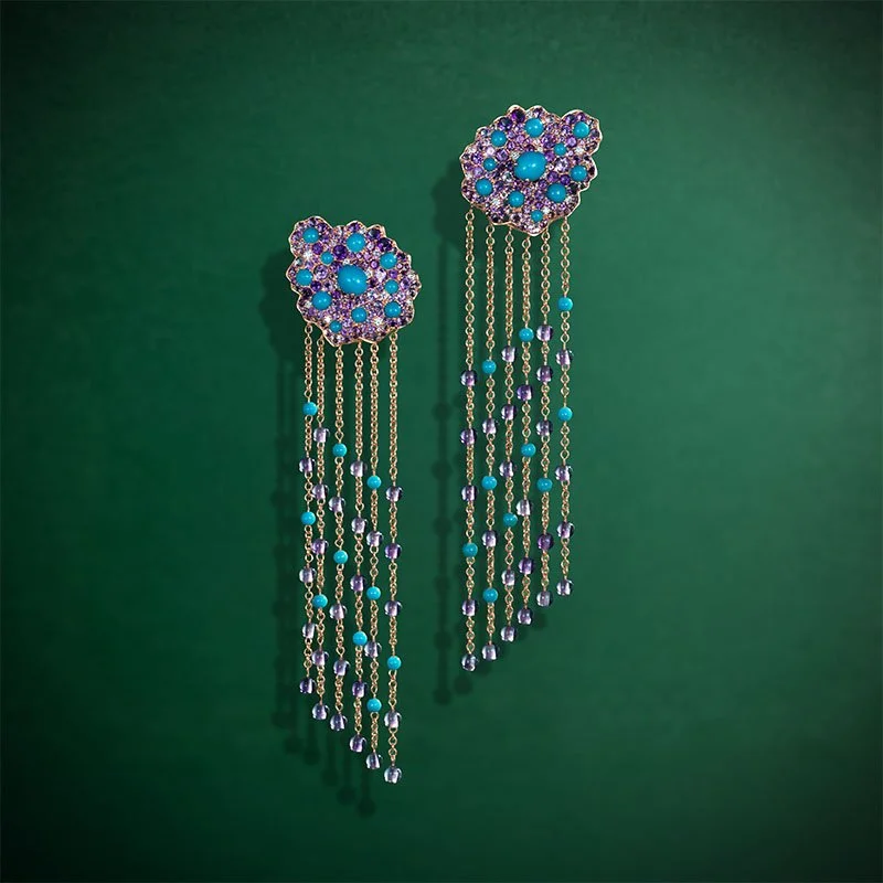VANLELES-Fleur de Sable-18 karat-rose gold-diamonds-amethyst-turquoise-earrings-still.jpg