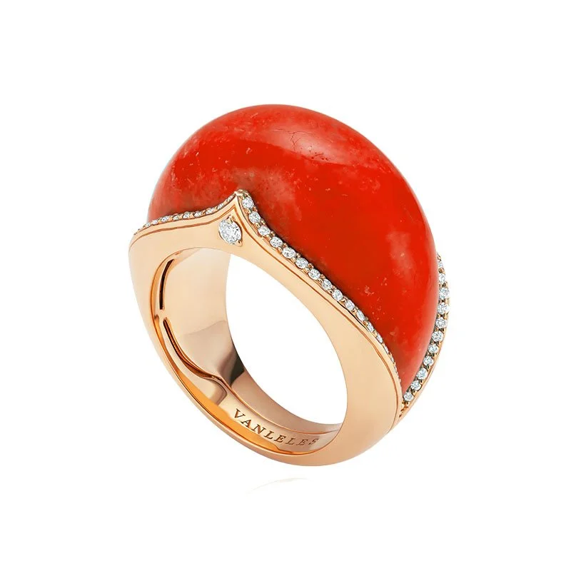 The Nile-2026-18 Karat-Rose Gold-White Diamonds-Coral-ring.jpg