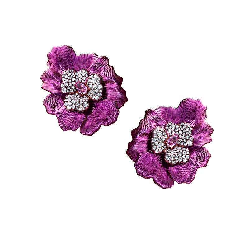 Fleur de Sable Pink Titanium Earrings.jpg