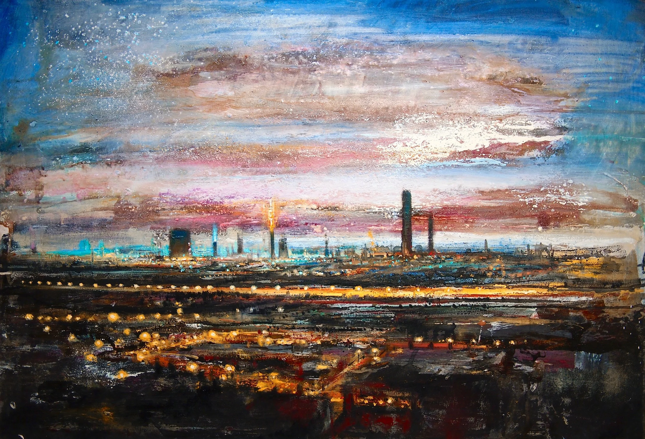 Port Talbot Twilight - 100 x 70 cm
