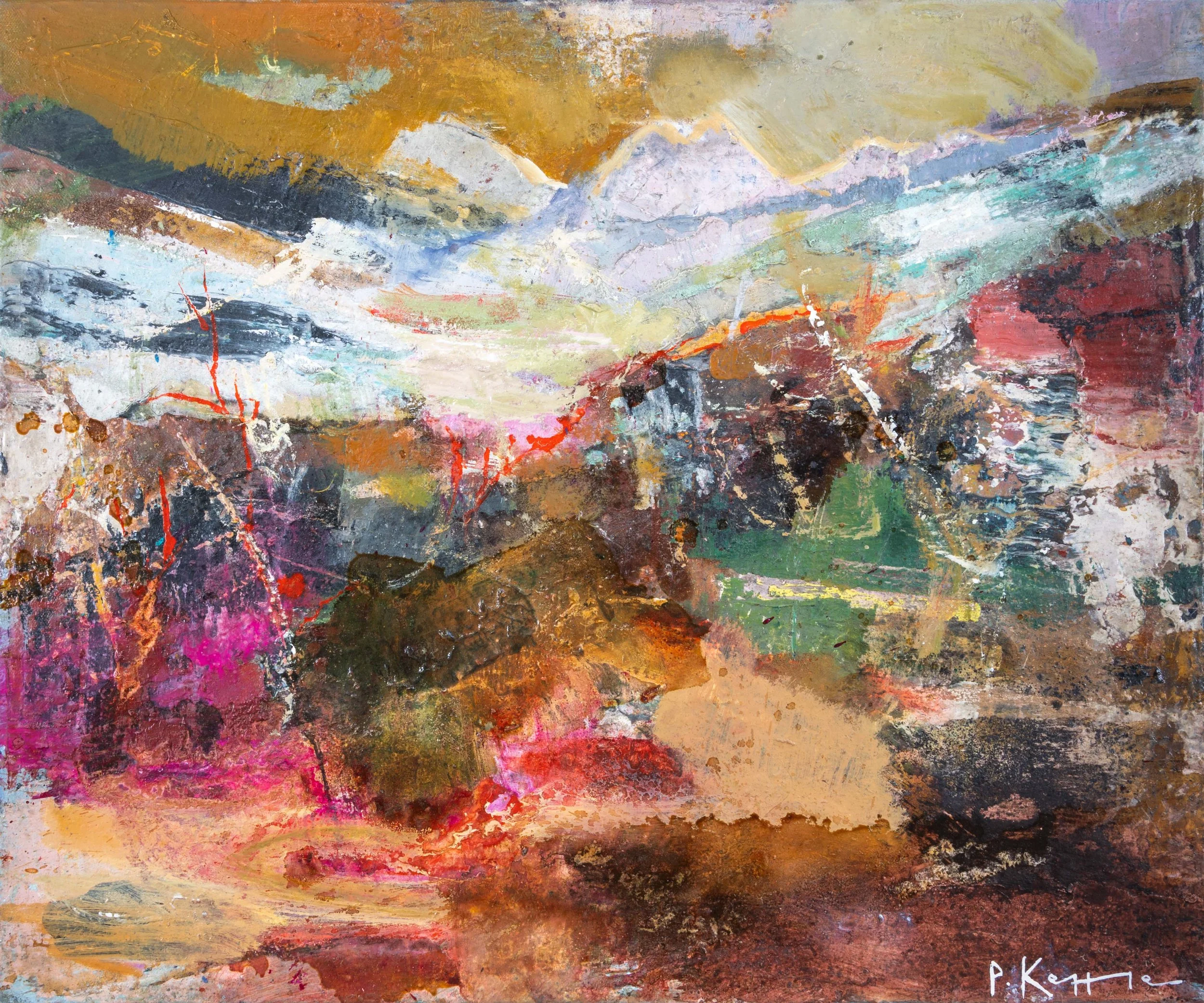 Gorges Valley Beneath the Alpine Ridges - Mt. Kenya