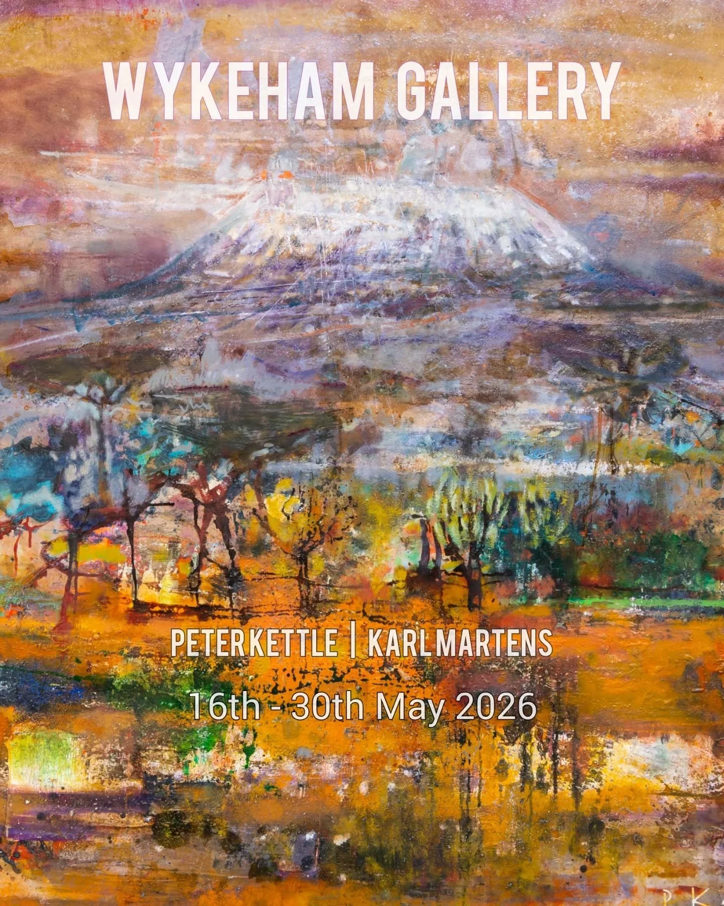 PETER KETTLE | KARL MARTENS
KENYA
A new exhibition of paintings &amp; film 

Join us for the opening preview
16 May | 12&ndash;2pm
at&nbsp;The Wykeham Gallery, Stockbridge, Hampshire 
@wykeham_gallery

This new body of work brings together 32 paintin