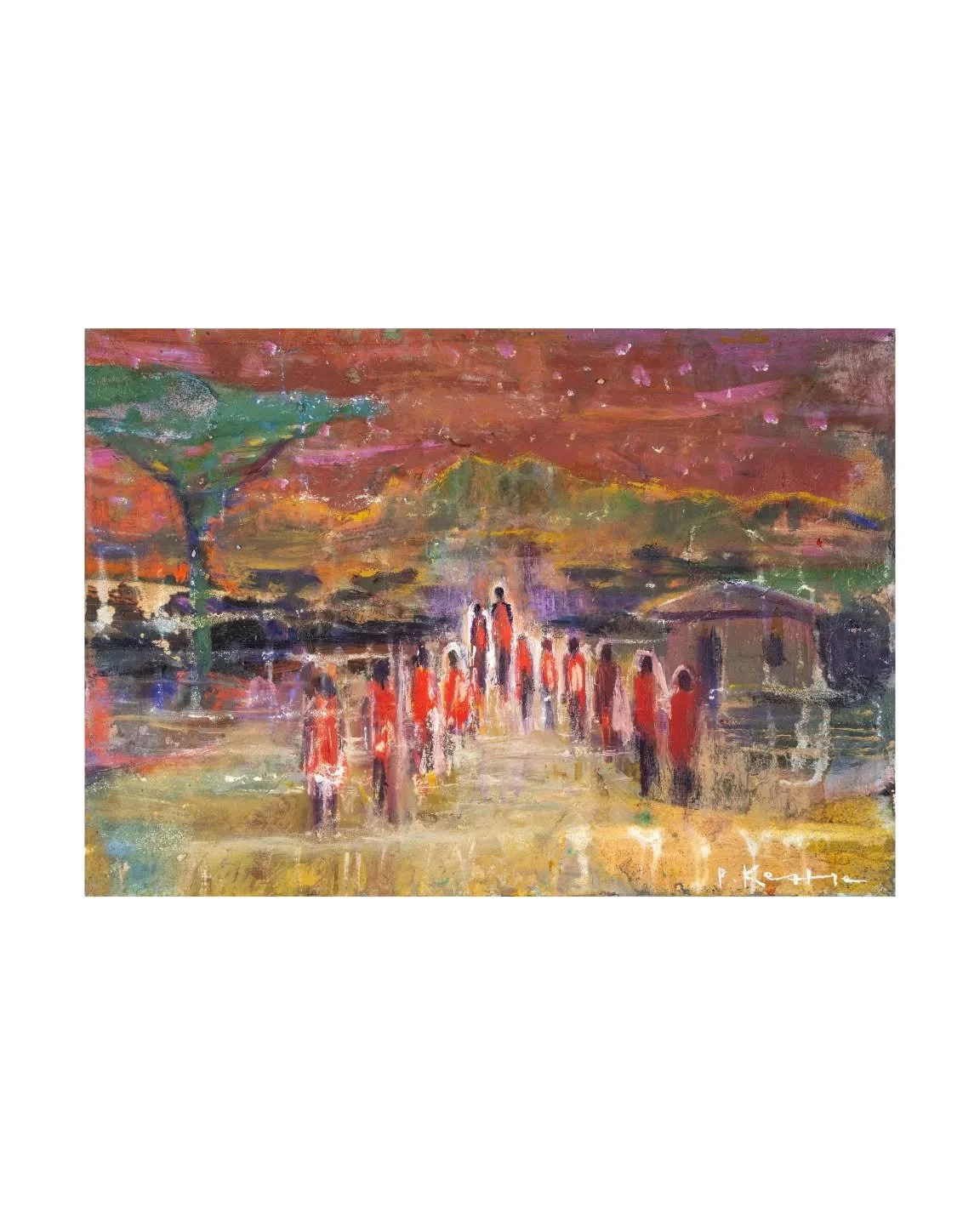 Adumu
Oil and mixed media on linen
42 x 29.5 cm

#peterkettle #masaai #contemporaryart #oilpainting #adumu