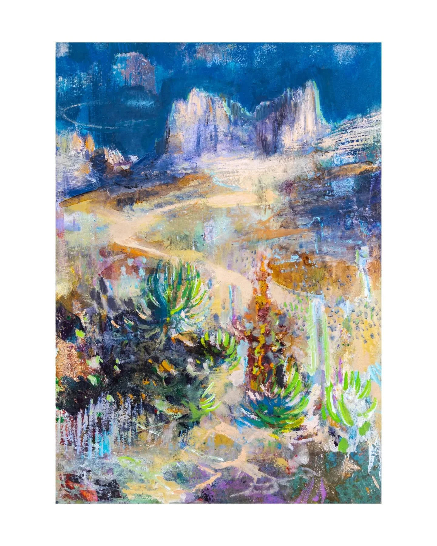 3600M DOWN TO SHIPTON'S CAMP, LOBELIA BLOOM - MOUNT KENYA
42 x 60cm 
Oil and mixed media on linen

Exhibited at:
@wykeham_gallery
Until June 17th

#mountkenya #shipstoncamp&nbsp;&nbsp; #contemporarypainting&nbsp; #kenya #oilpainting