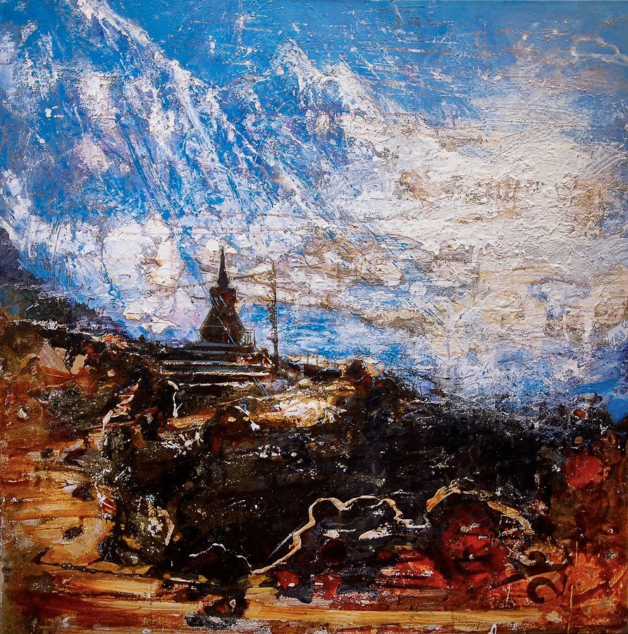 Stupa Beneath Lhotse - Nepal