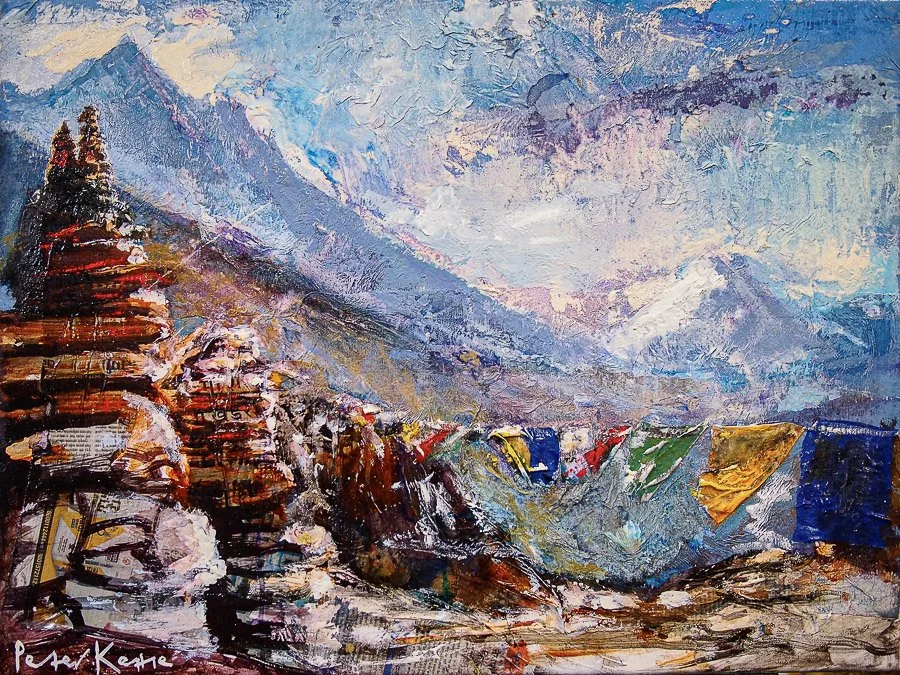 Stone Cairns, Mt. Ama Dablam - Everest Basecamp