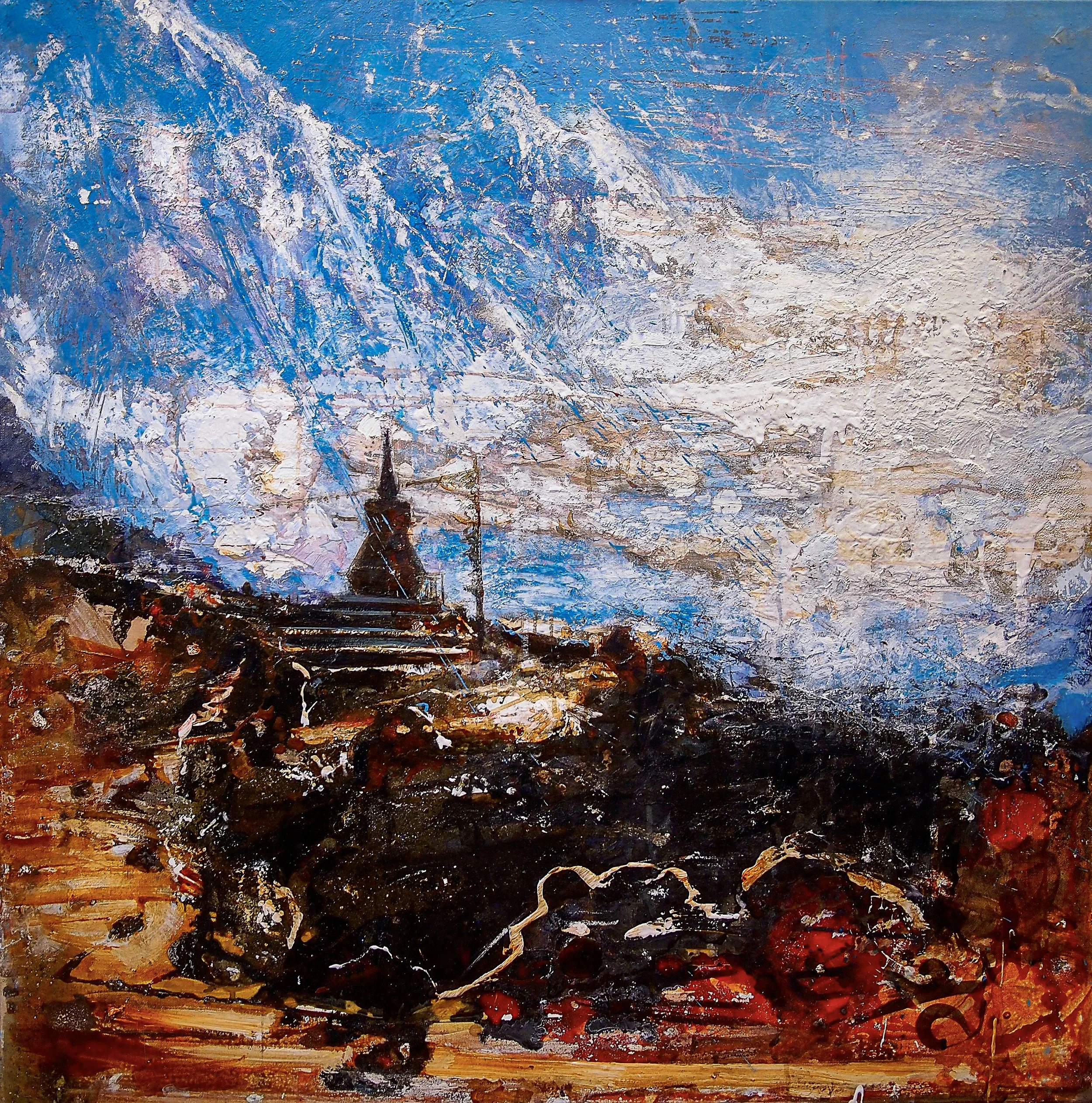 Stupa Beneath Lhotse - Nepal