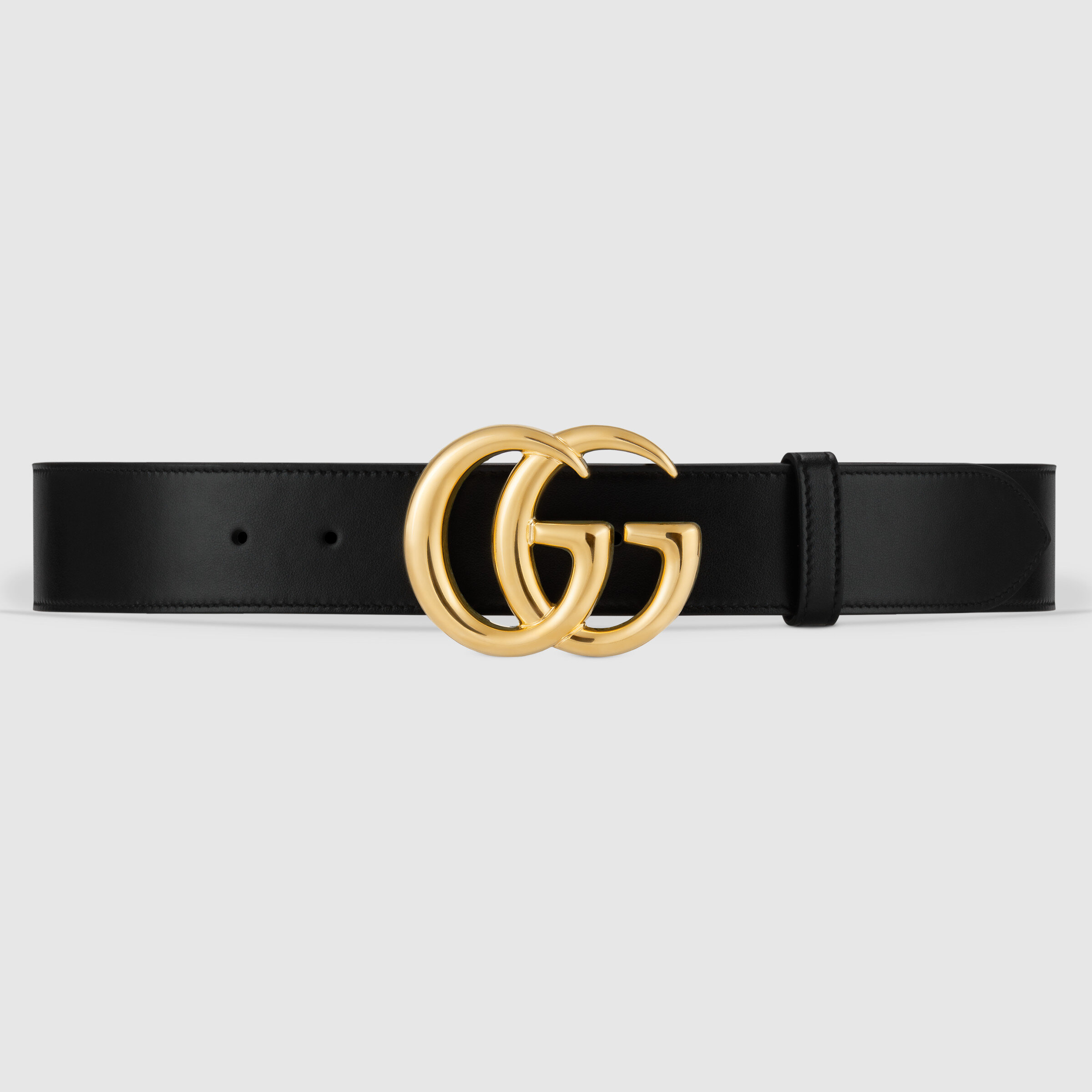 Gucci GG Marmont leather belt with shiny buckle.jpg