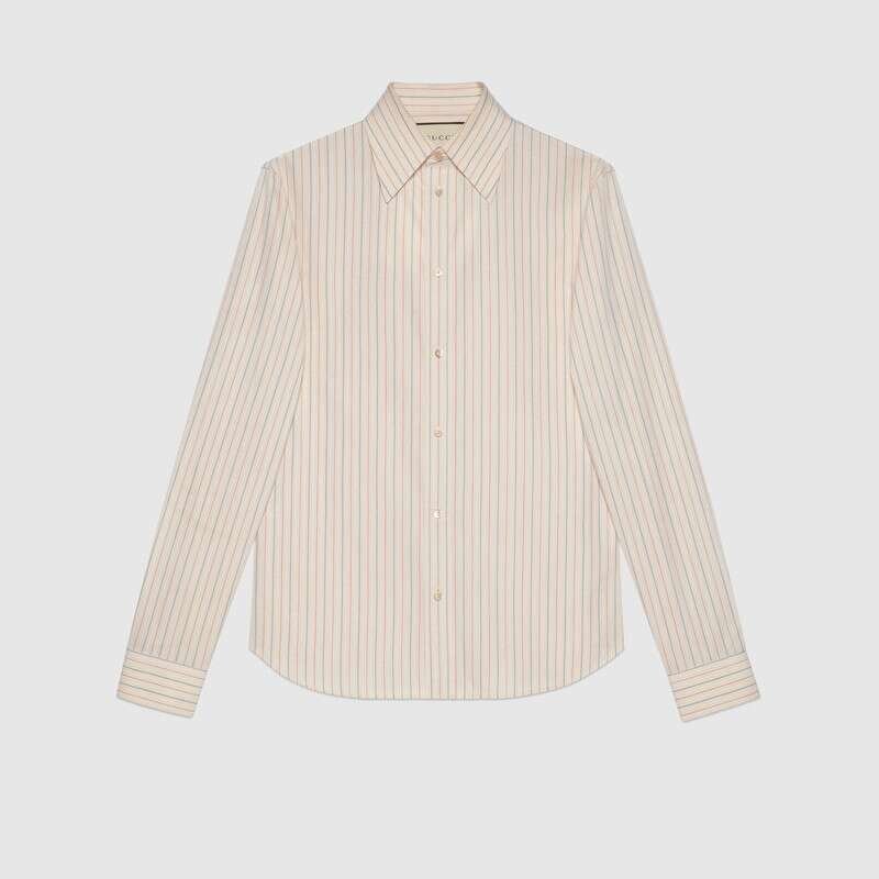 Gucci Washed striped cotton shirt.jpg