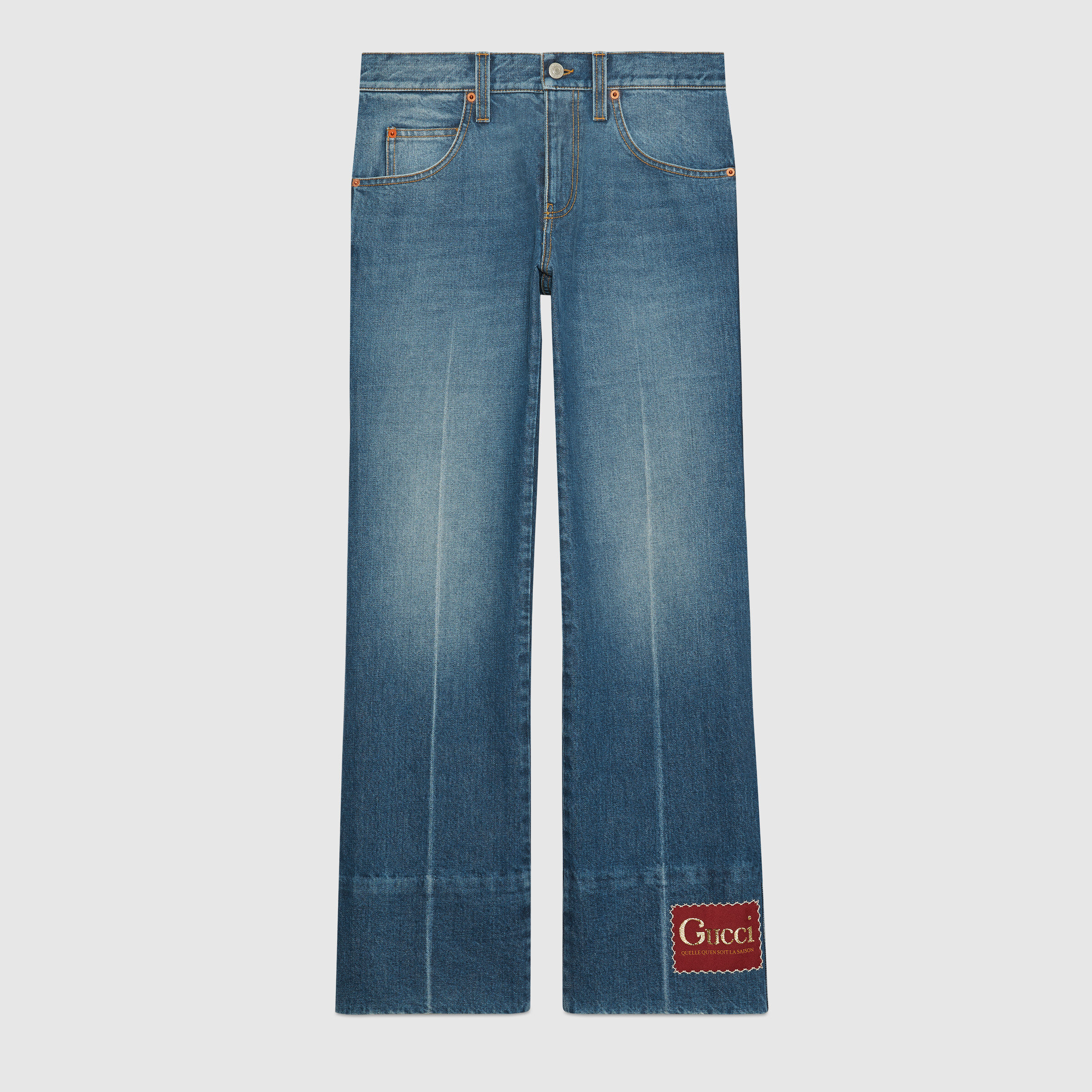 Gucci Marble washed denim flare pant.jpg