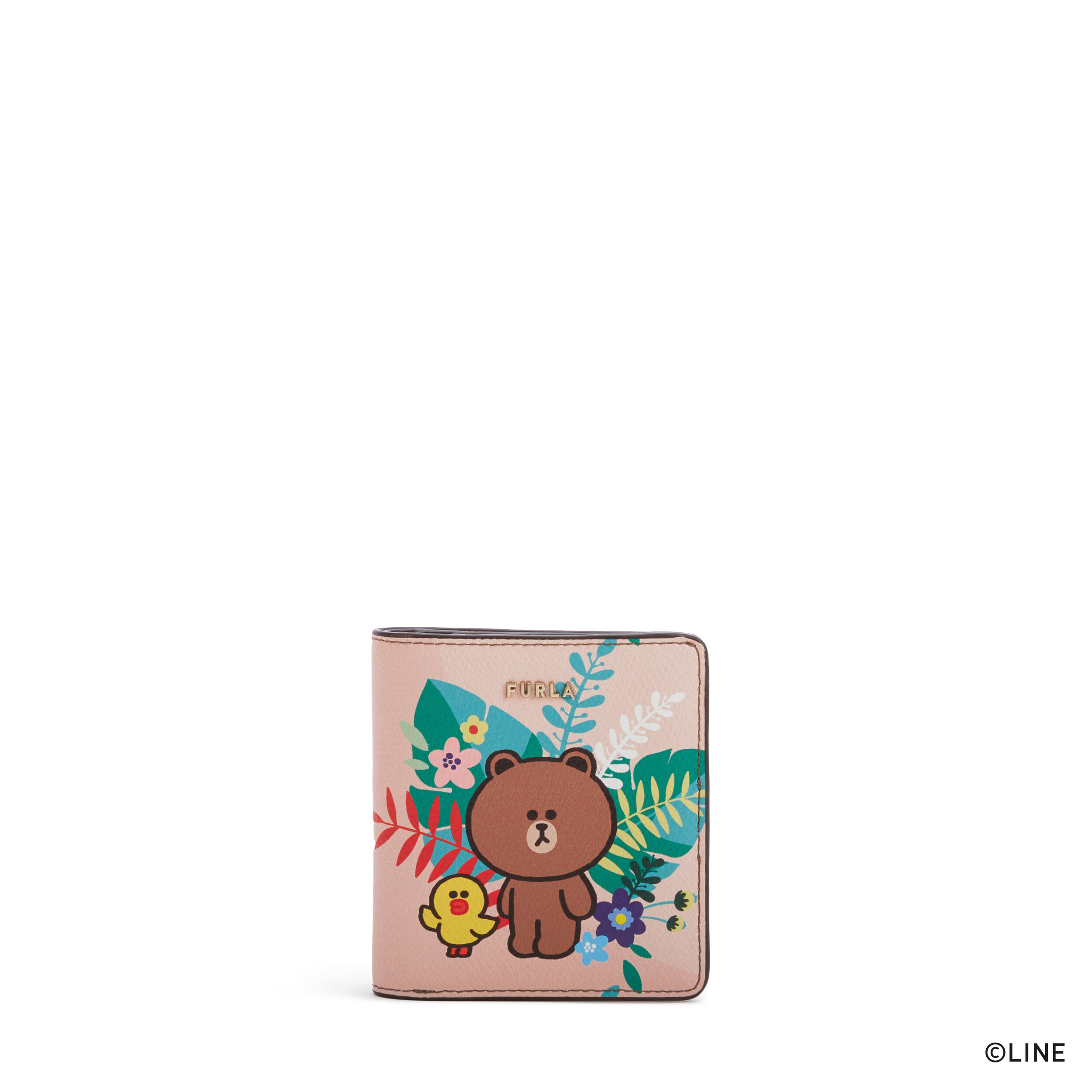 FURLA LINE FRIENDS S COMPACT WALLET_DAY PRINT ON ARES TEXTURED LEATHER_LF-copyright.jpg