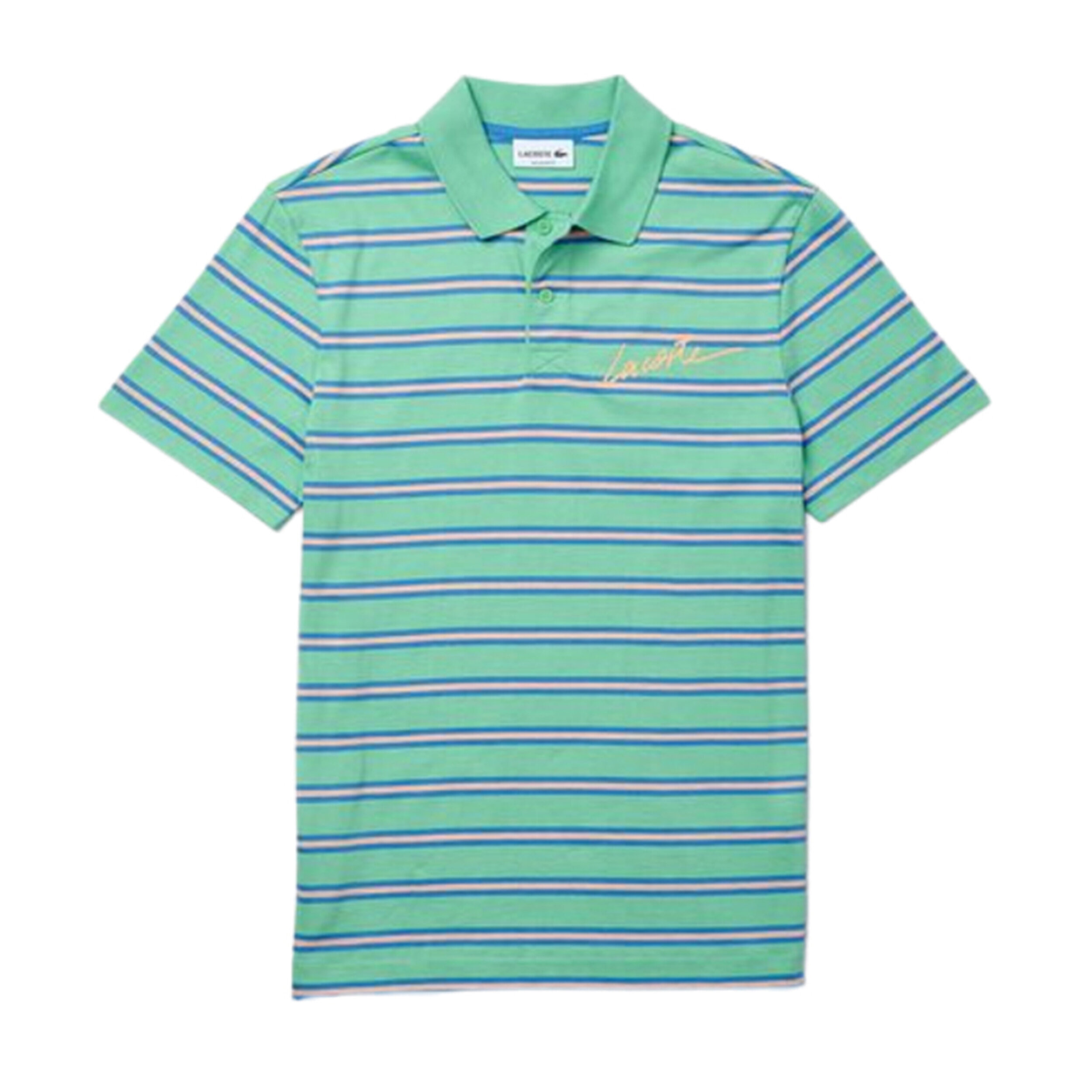  Mens Striped Printed Lettering Cotton Polo Shirt Lacoste P5,250 
