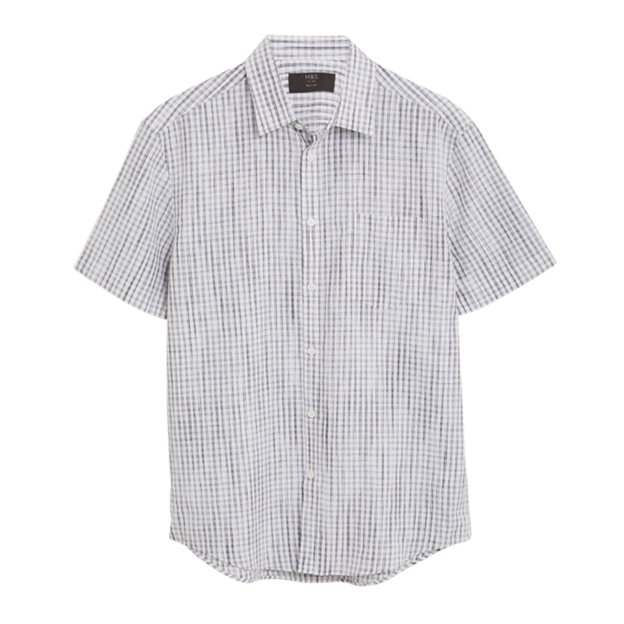  Soft Touch Space Dye Check Shirt, Marks and Spencer P2,450 