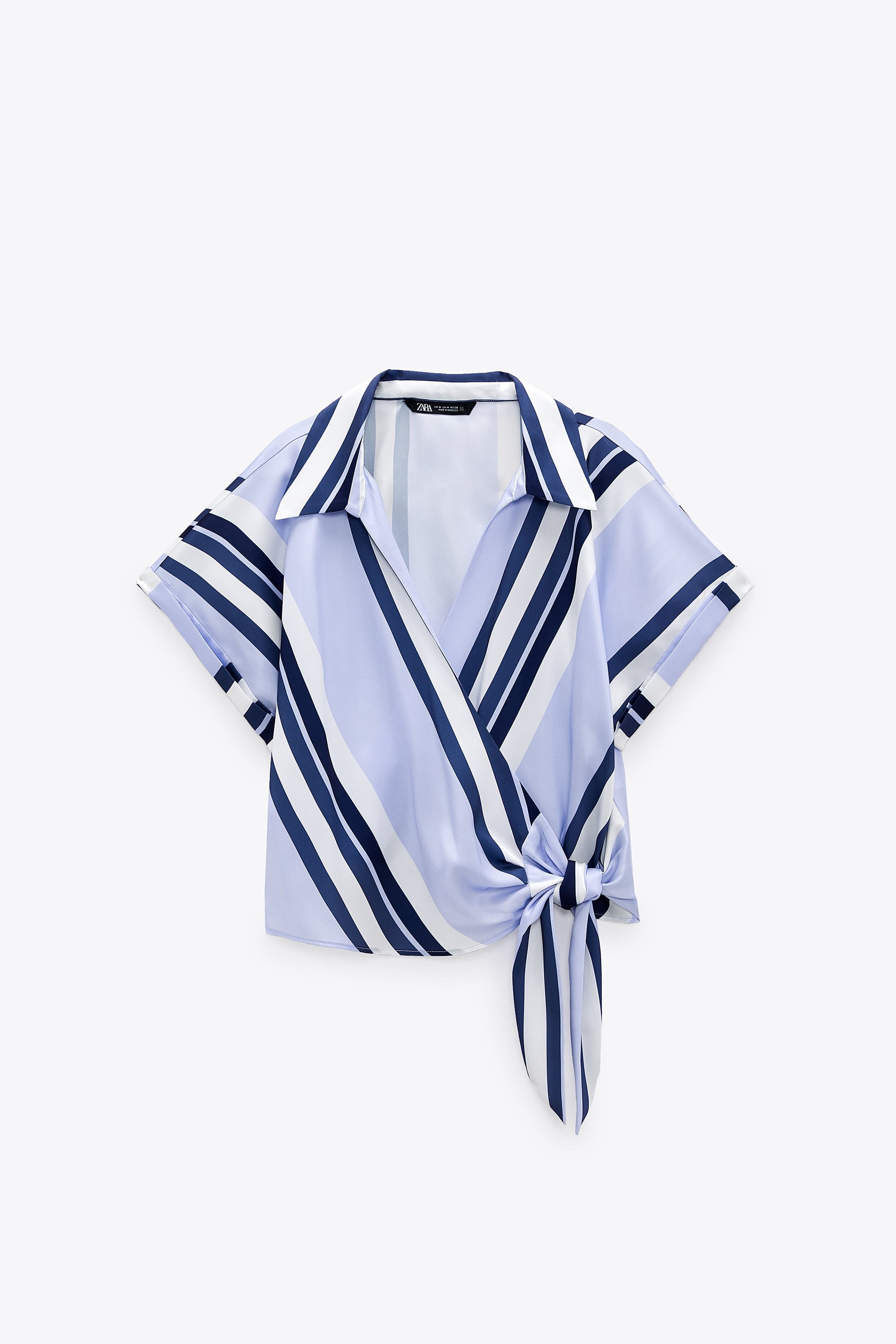 Striped shirt with Knot Detail, ₱1,145