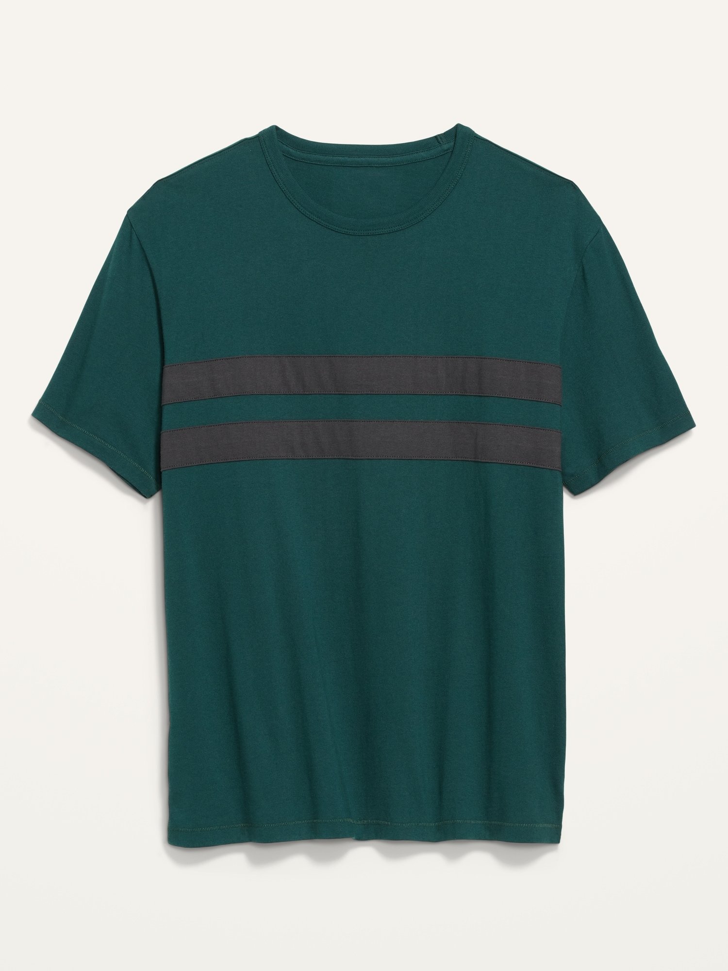 ONLINE EXCLUSIVE_Loose-Fit Chest-Stripe T-Shirt for Men_EmeraldIsle_1250.jpeg