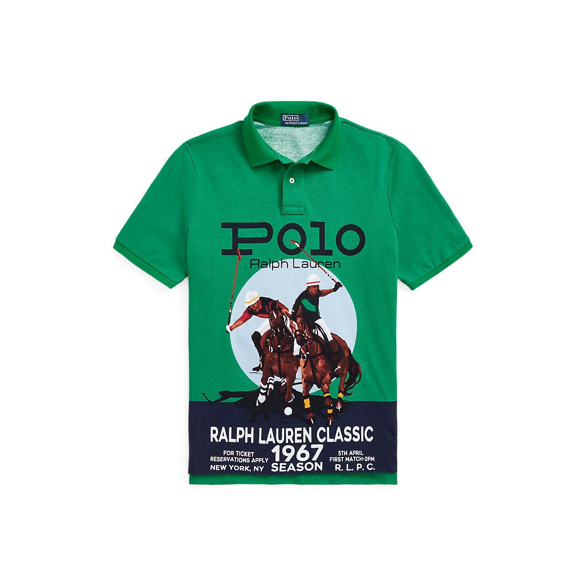 Polo Ralph Lauren Mens Classic Fit Mesh Graphic Polo Shirt Green P12,650.jpeg