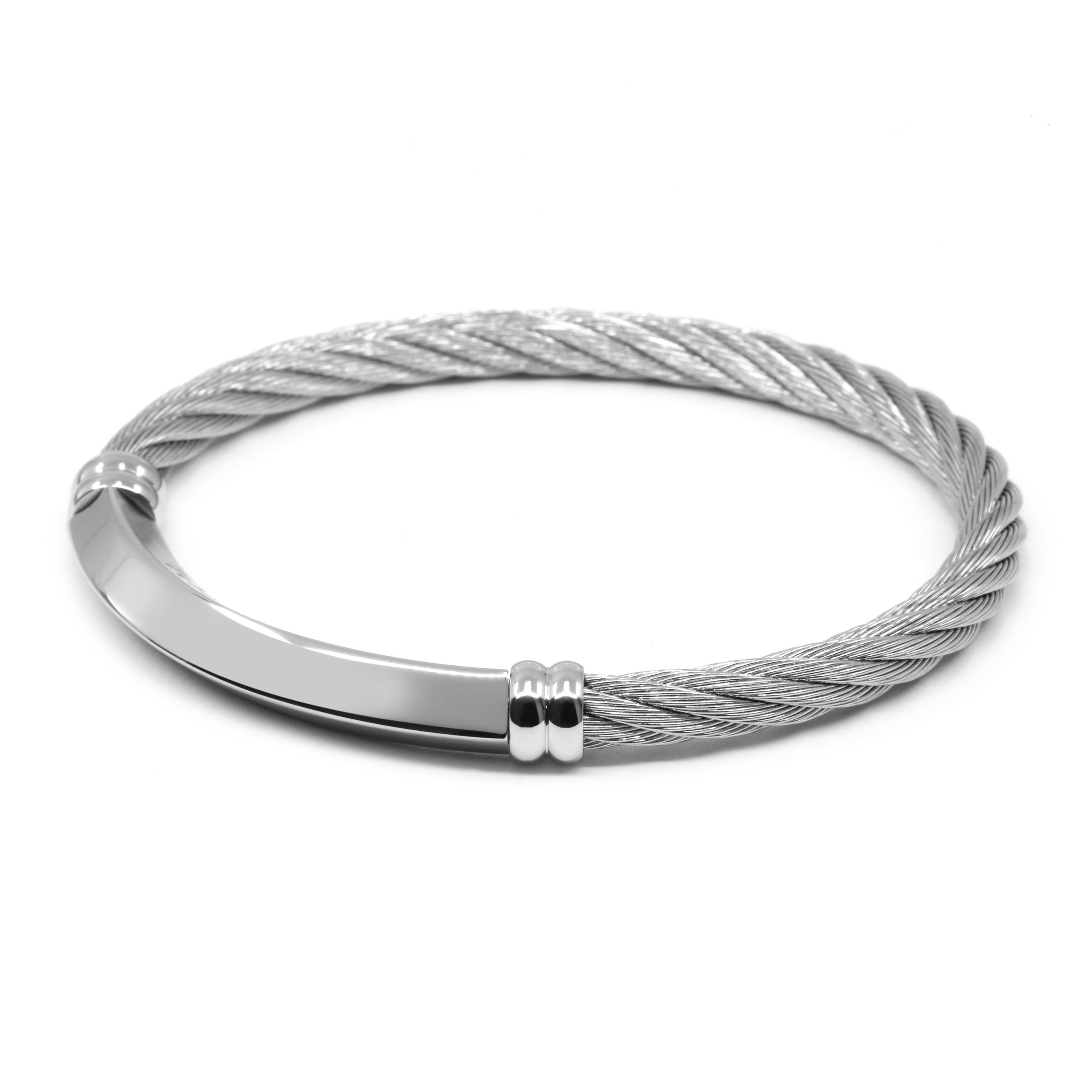 Better Half Bangle - Stainless Steel Decor, Stainless Steel Cable.jpg
