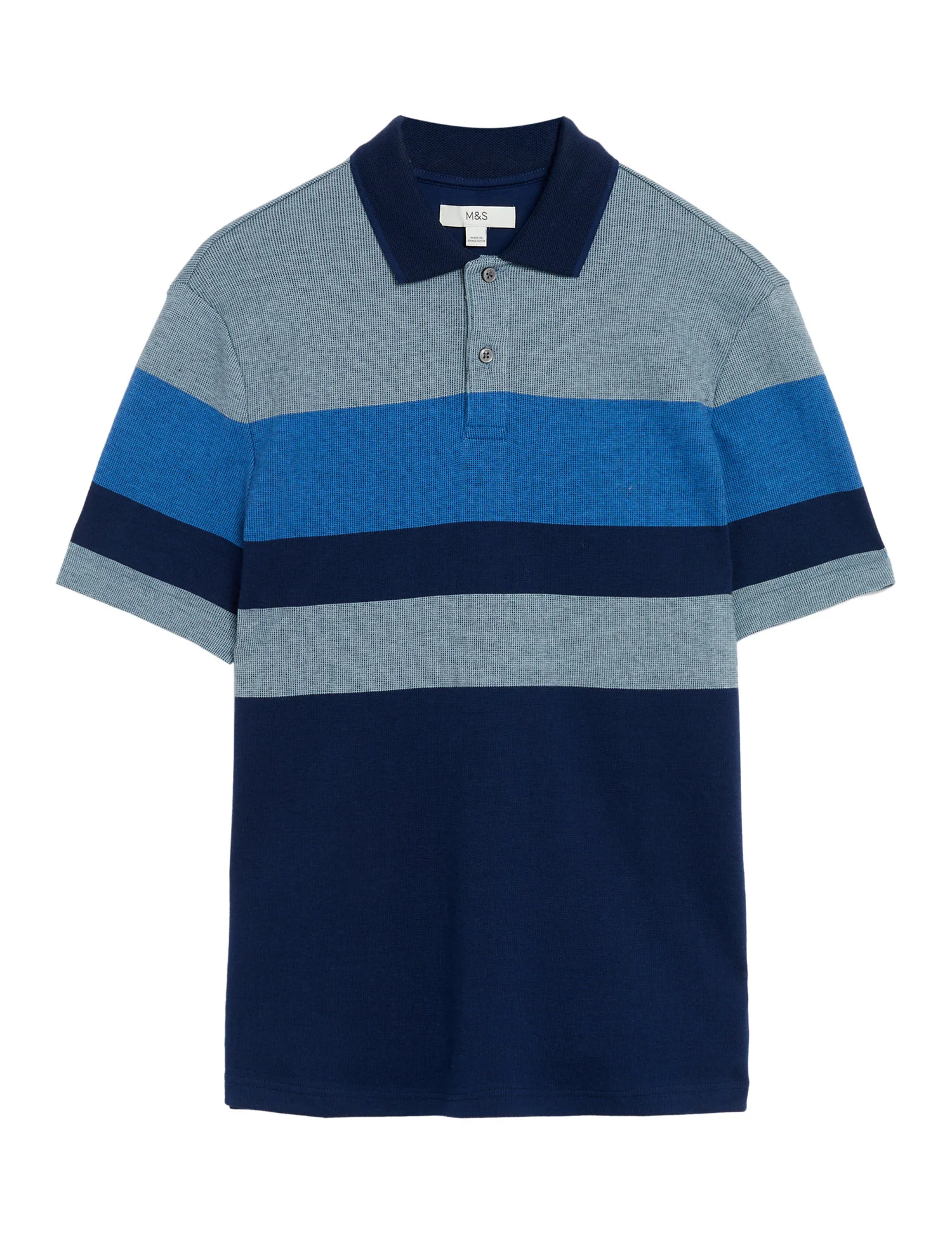 Pure Cotton Double Knit Striped Polo Shirt ₱3,150.00 now P2,677.50.jpg
