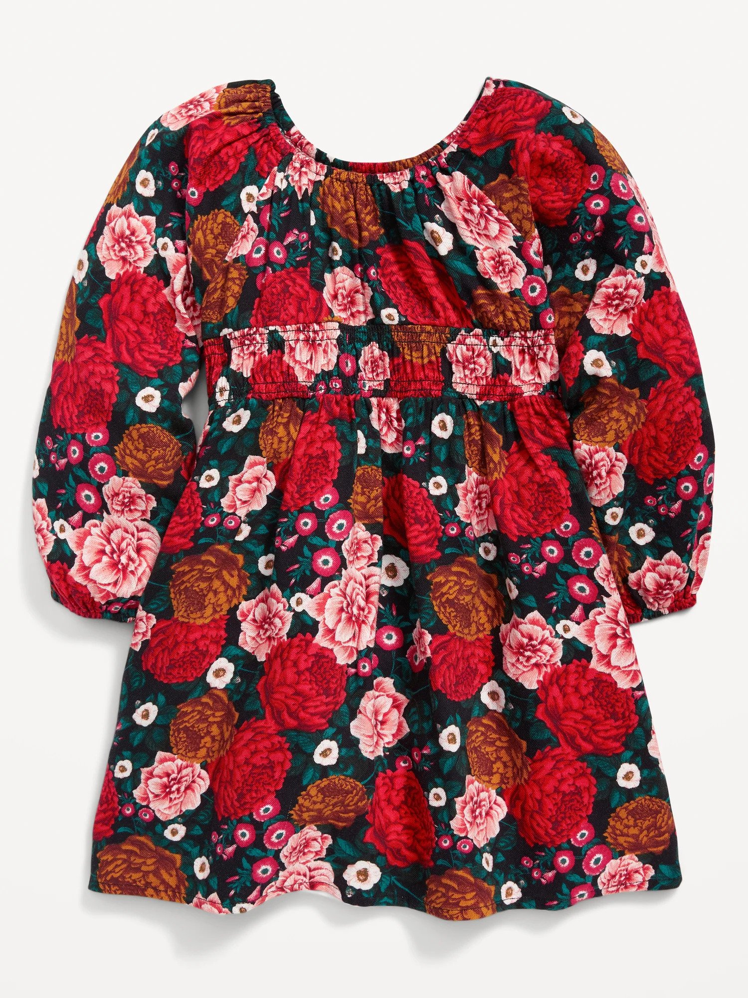    Long-Sleeve Twill Floral-Print Dress for Toddler Girls, P1,650   