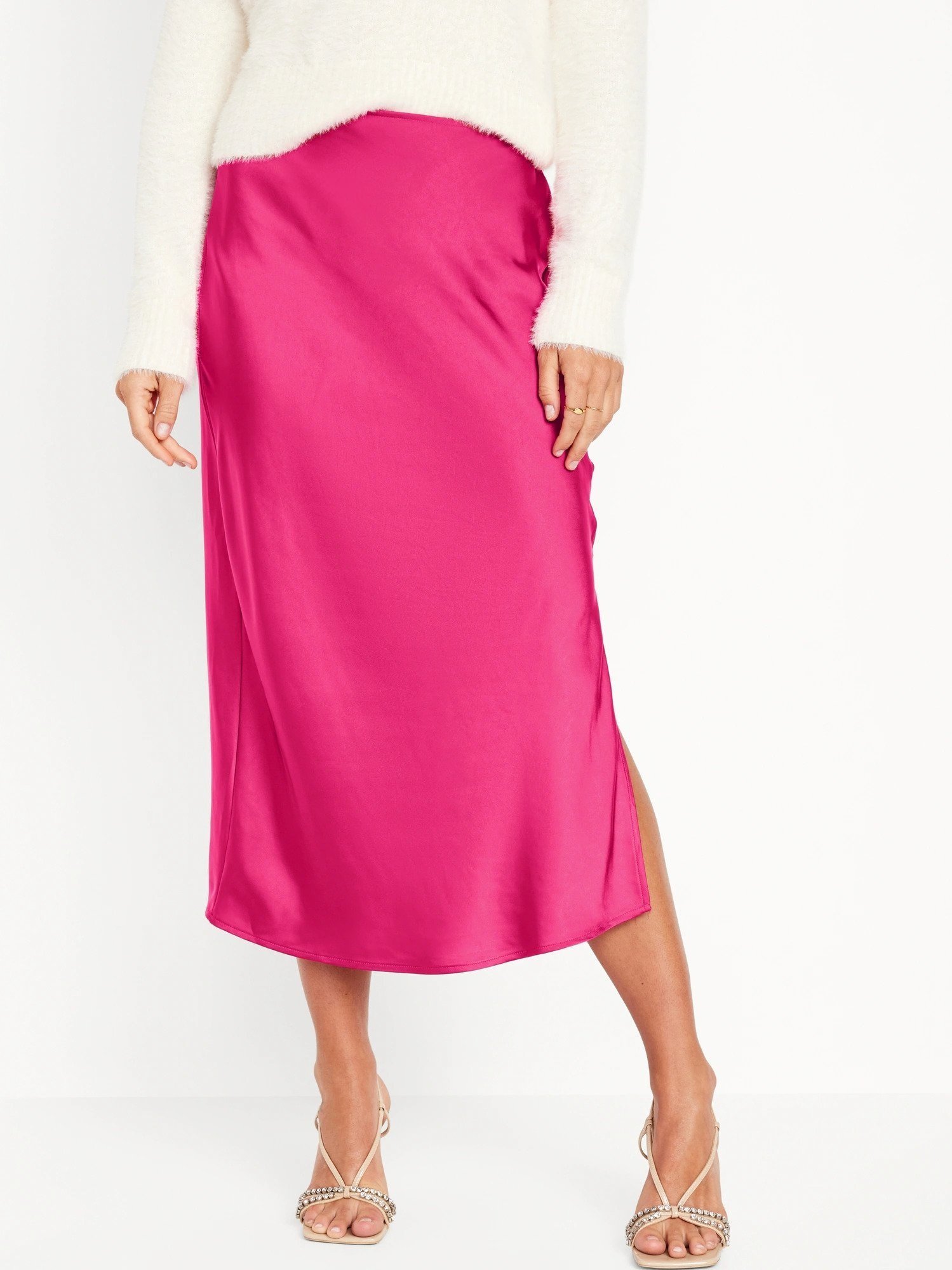    Satin Midi Slip Skirt for Women, P2,250   