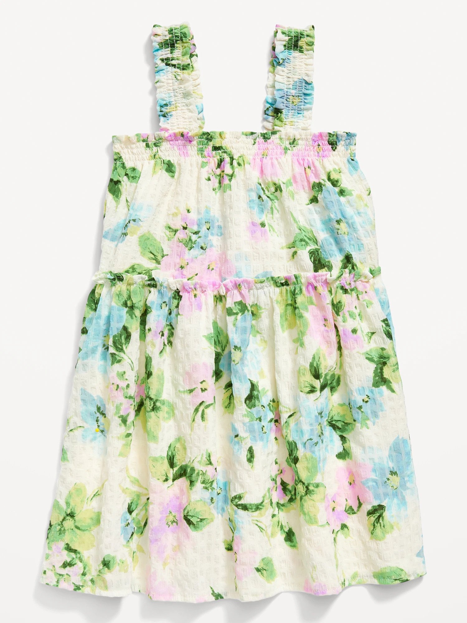 Printed Sleeveless Ruffled Swing Dress for Toddler Girls