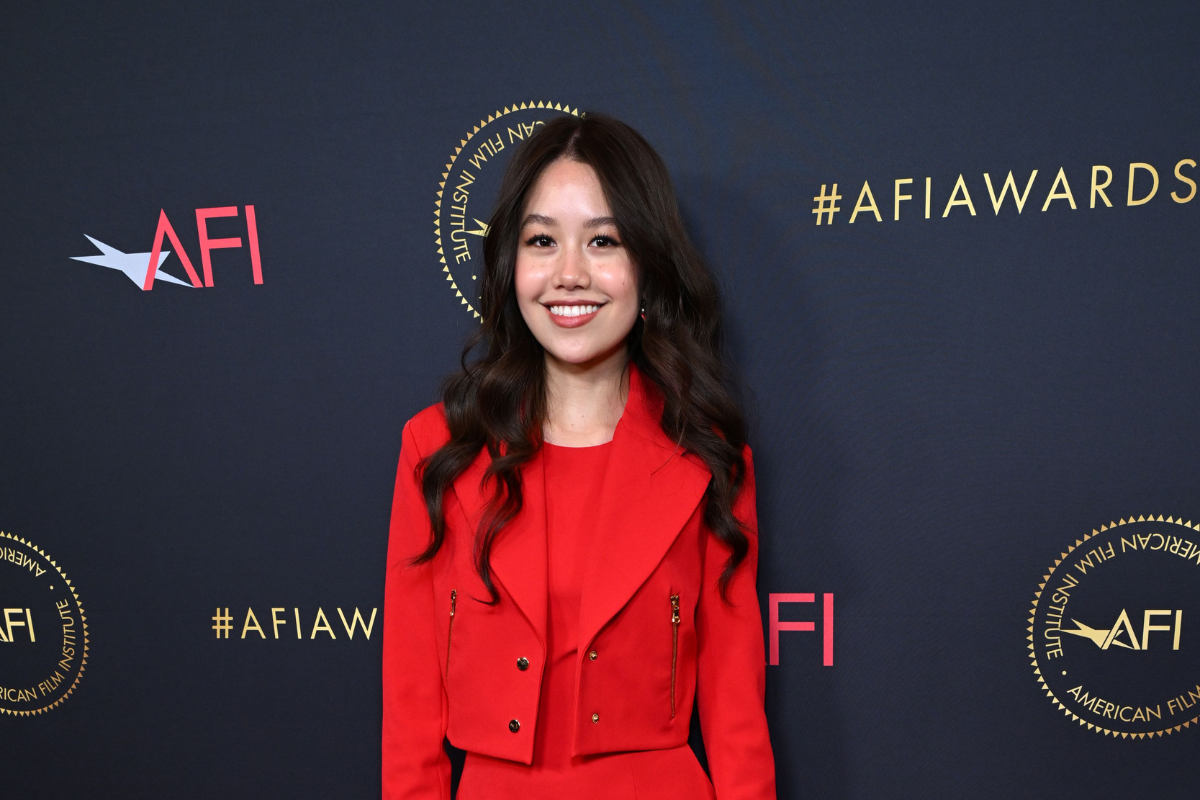 Trinity Bliss is Spotted Wearing and Carrying Kate Spade New York to the American Film Institute Awards in Los Angeles on January 9, 2026