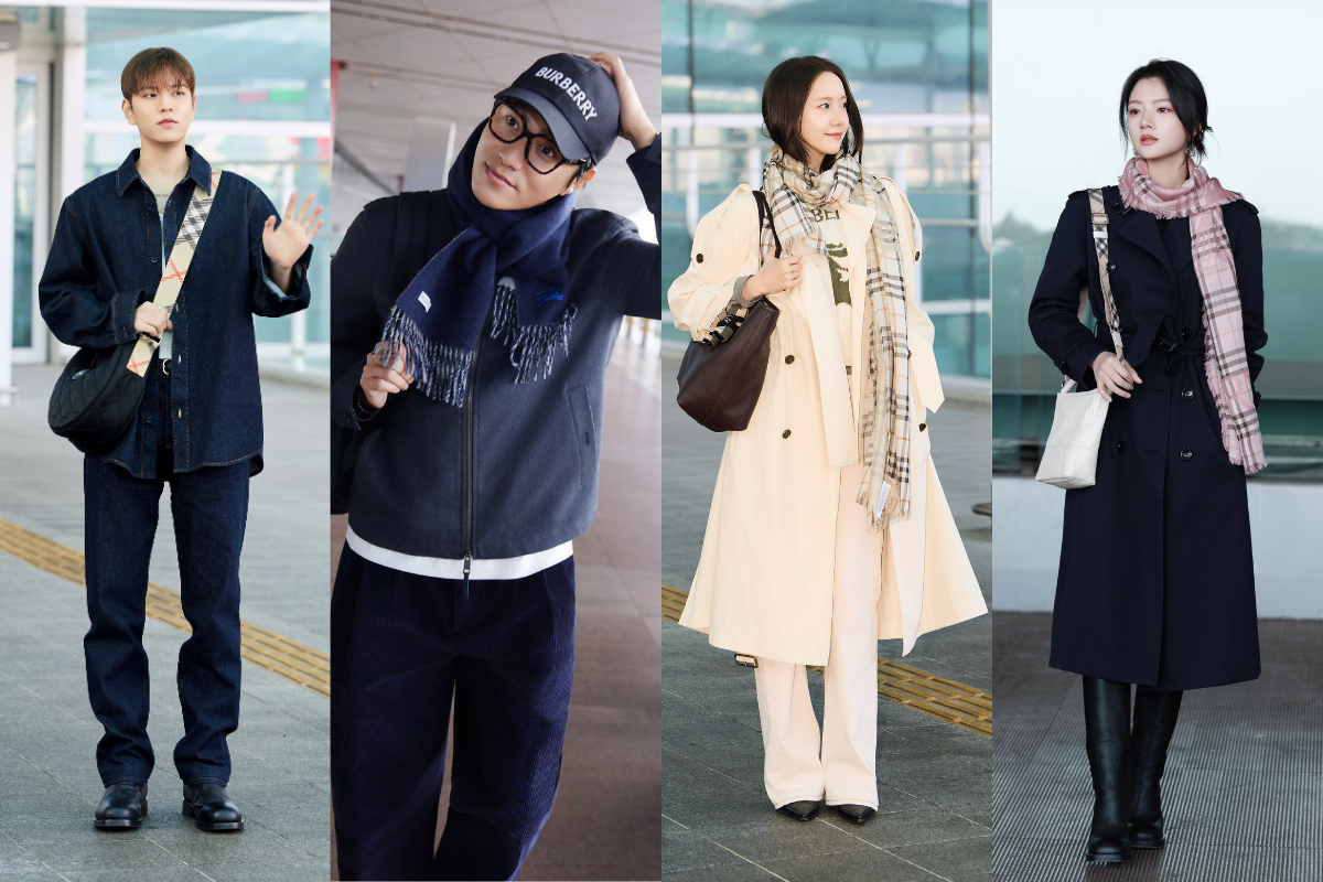 Celebrities and Brand Ambassador Wearing Burberry at Airports