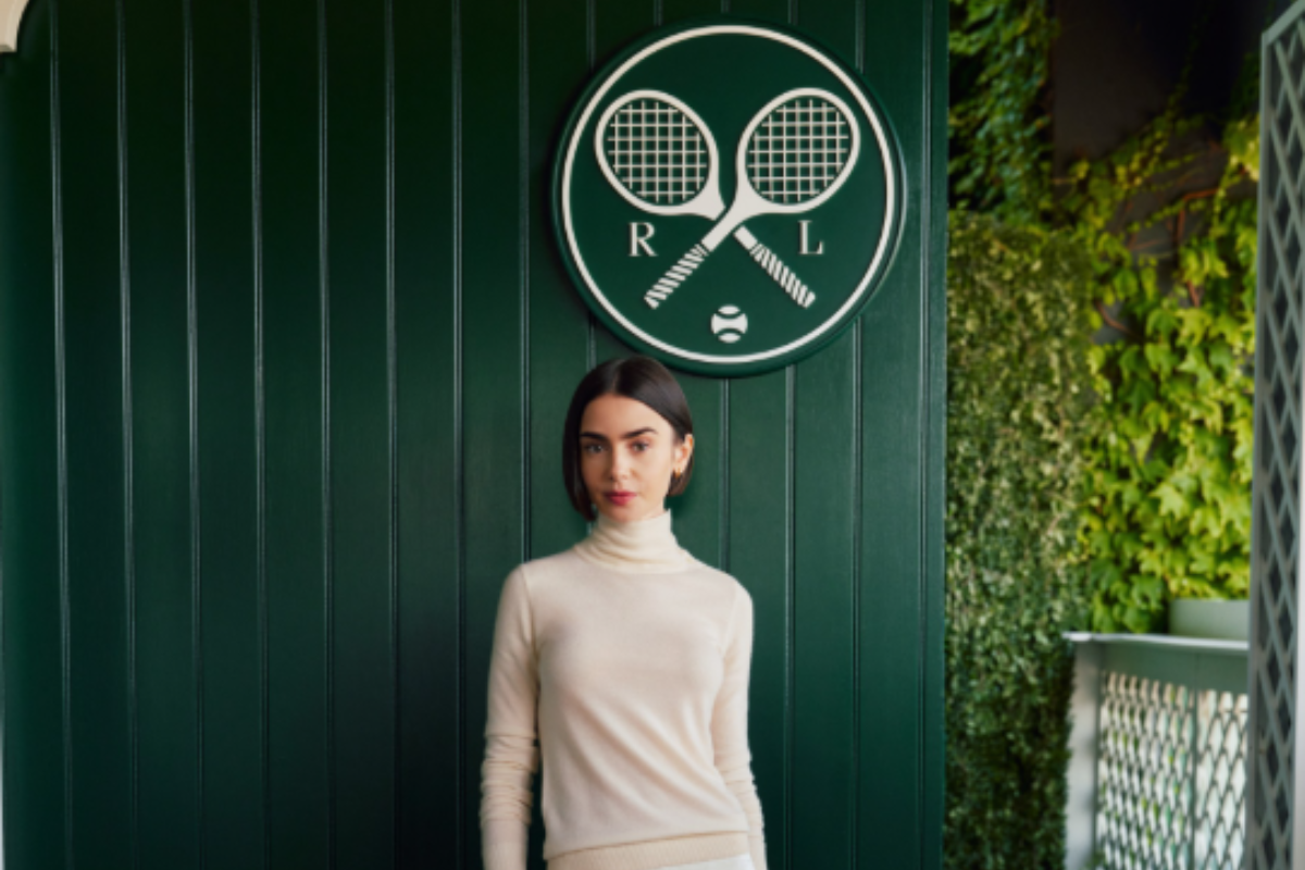 Lily Collins Wore Ralph Lauren Collection at The Championships, Wimbledon in London, England