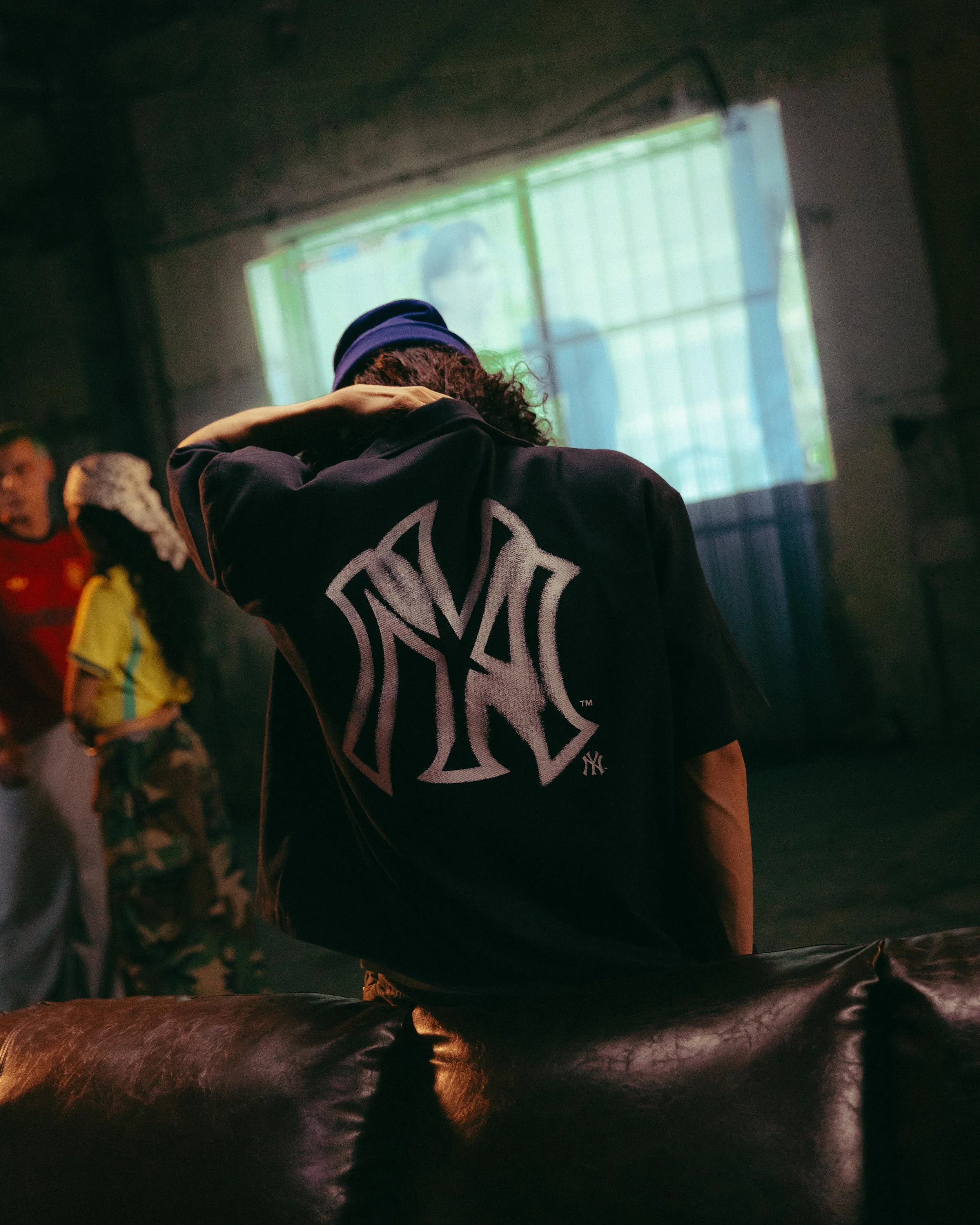 Majestic NY Spray Boxy Crop Stripe Shirt.jpg