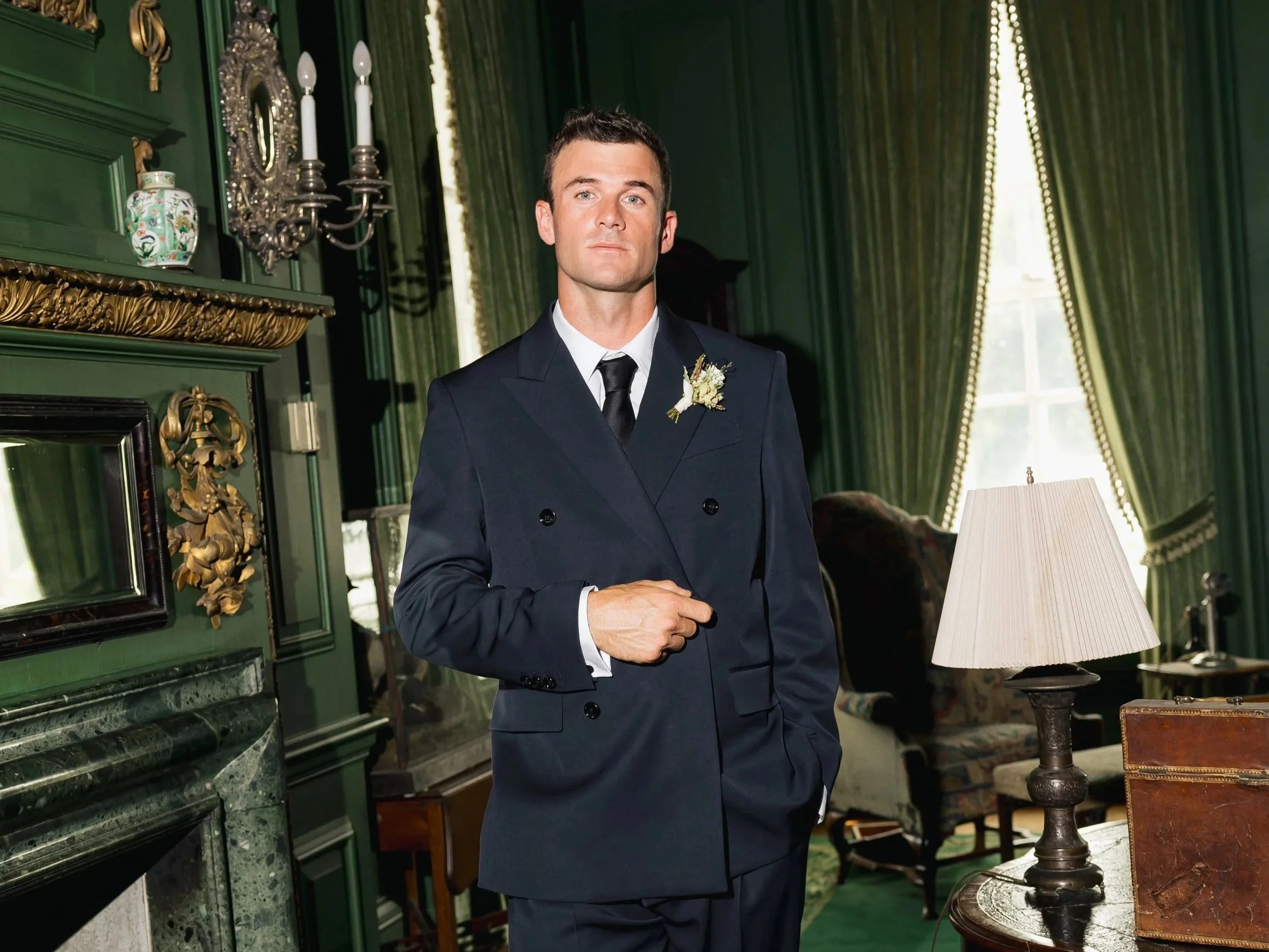 Tommy Paul Wearing Burberry For His Marriage To Paige Lorenze