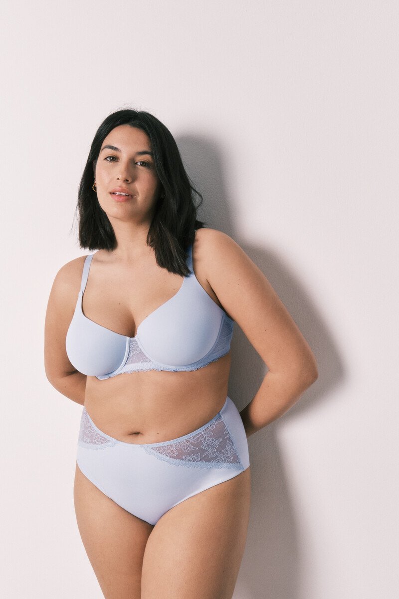 Beautiful classic blue microfiber and lace bra 2.jpg