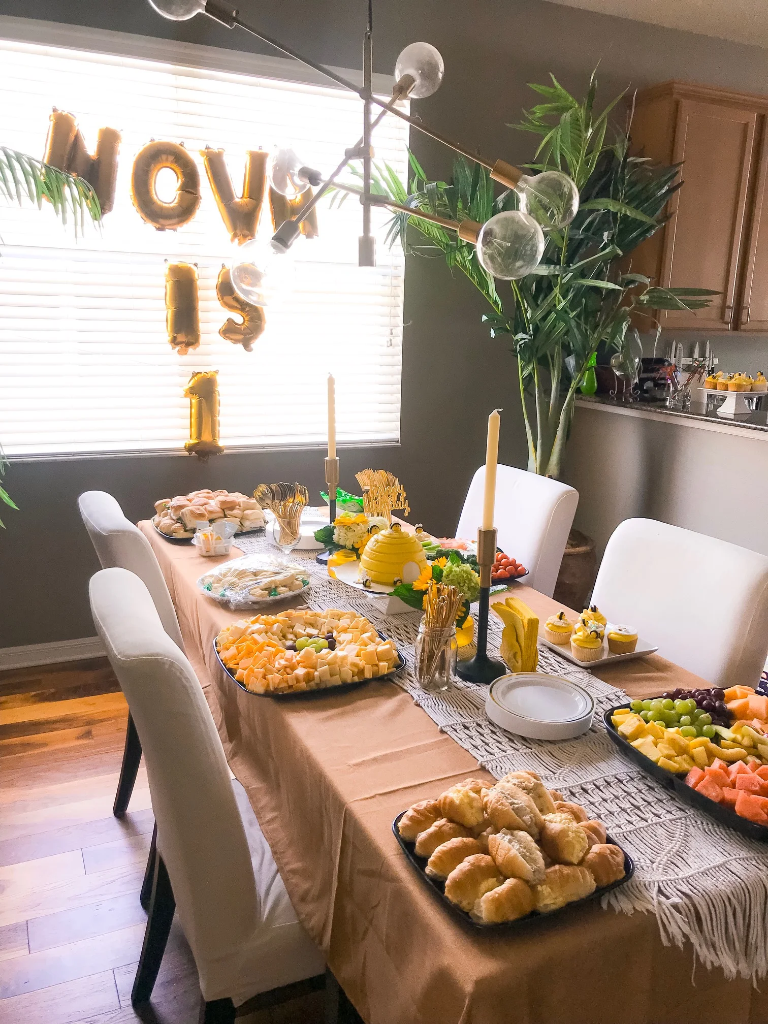 Our honey bee Nova turned one, and there was cake.