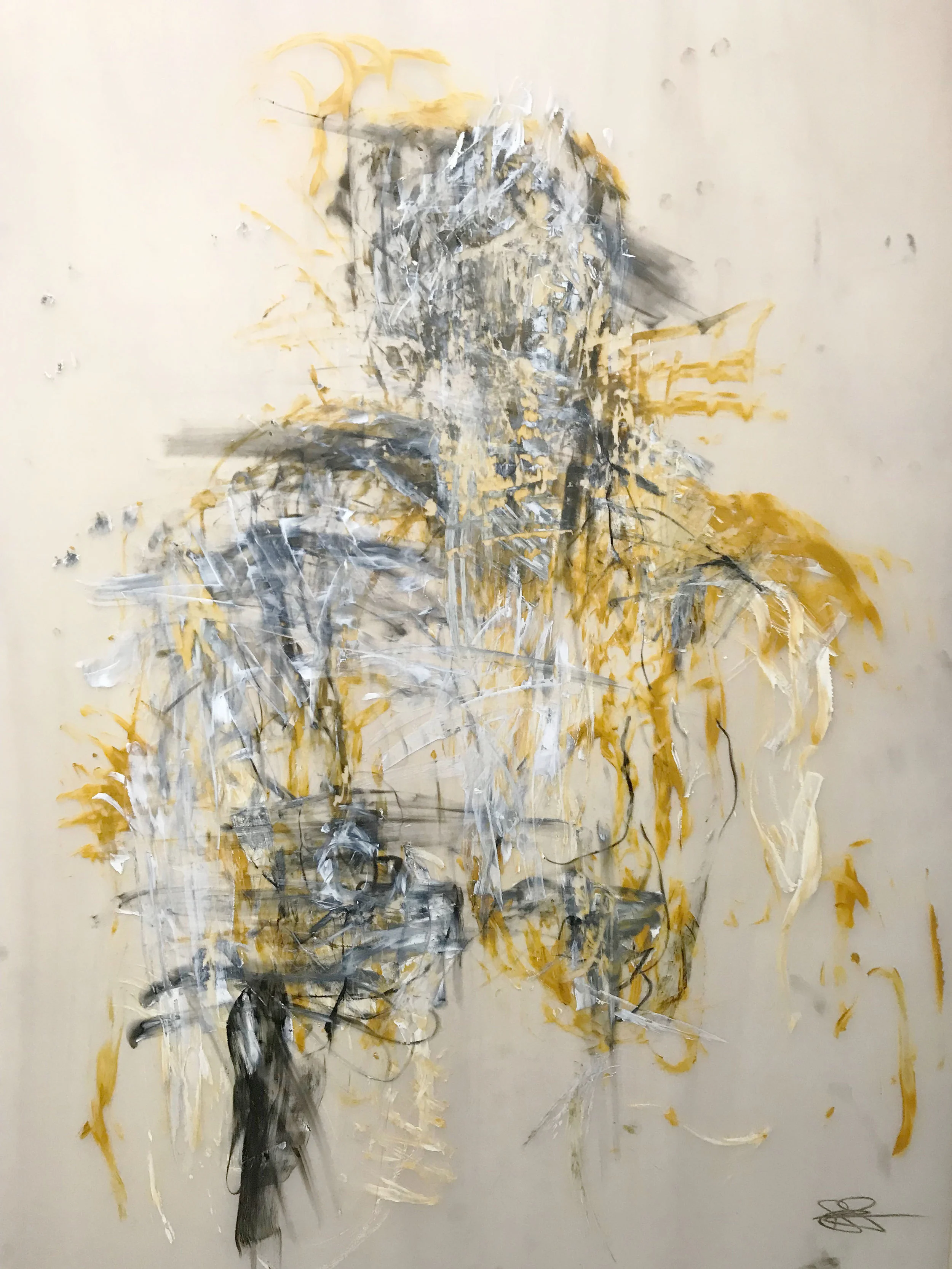 Charcoal_Acrylic_Semi transperant paper_90cm x 110cm