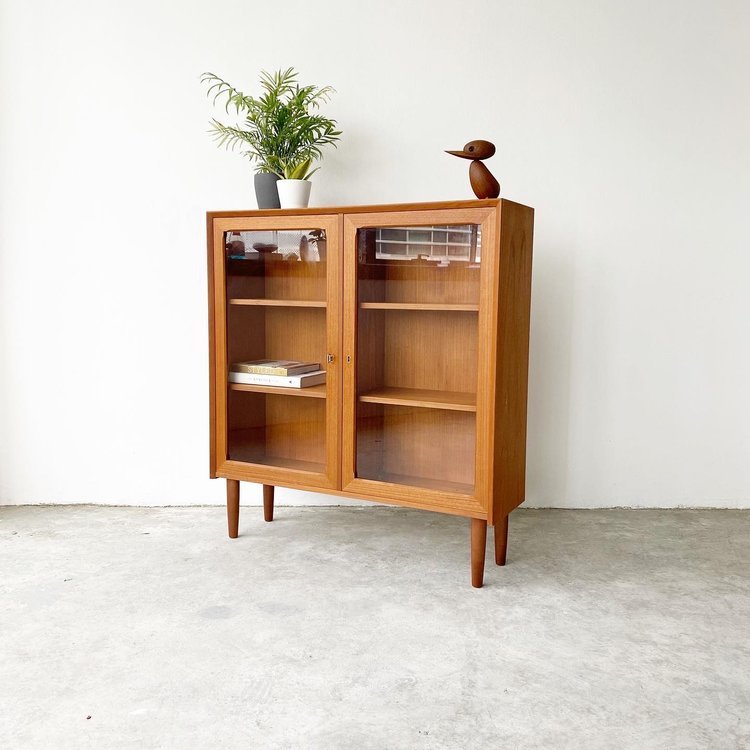  SOLD - E Brouer Display Glass Cabinet