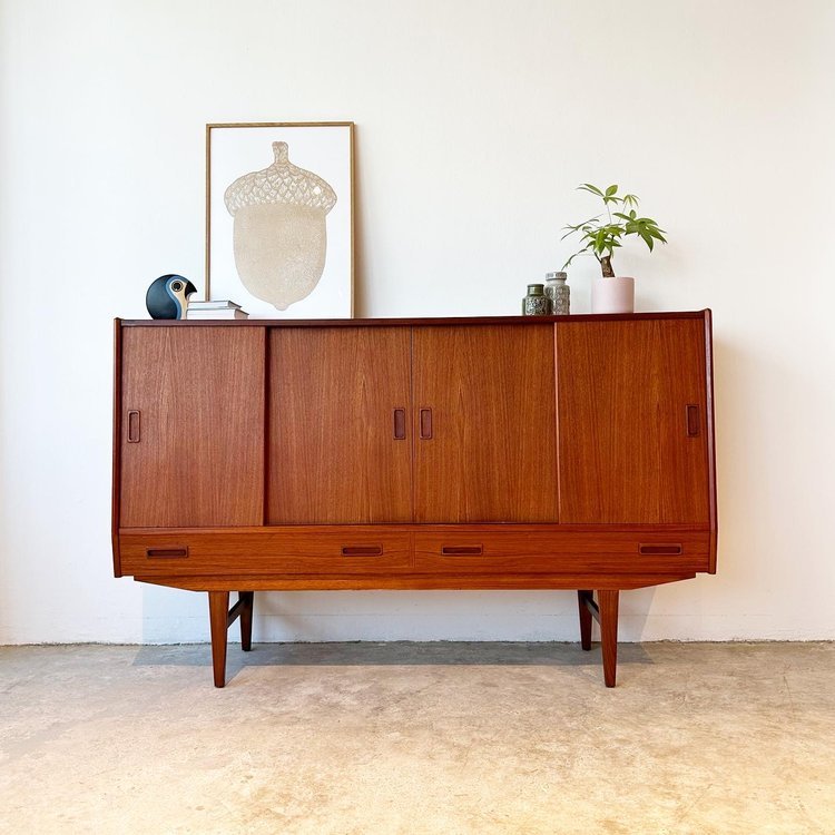 SOLD - Danish highboard in Teak