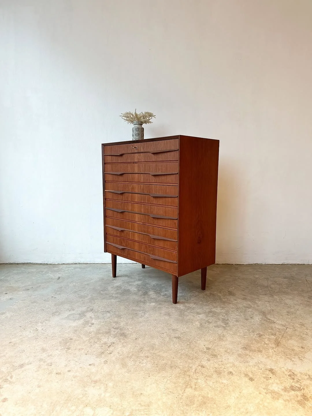 Danish Tallboy Dresser in Teak