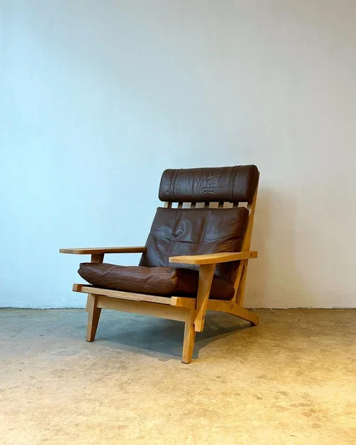 SOLD - Hans J. Wegner GE-375 Highback Easy Chair