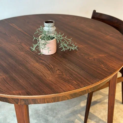 SOLD - Round Extendable Dining Table