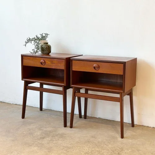 SOLD - Pair of Danish Bedside Tables