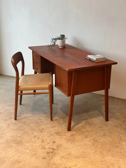 SOLD - Danish Freestanding Desk in Teak
