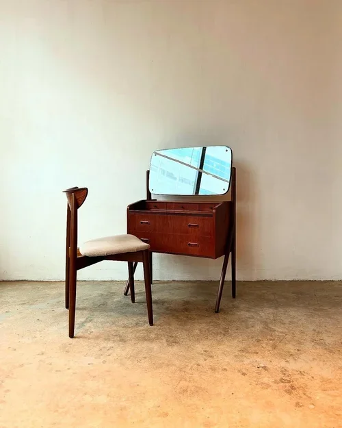 SOLD - Danish Vanity Table in Teak