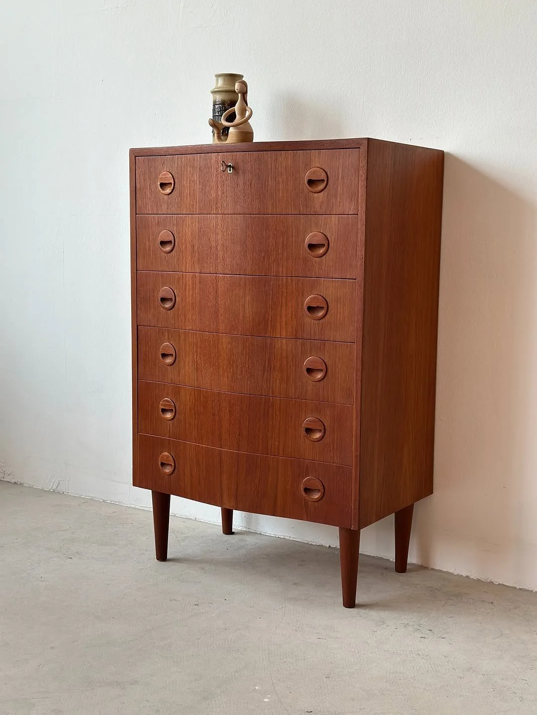 Danish Bow-Front Tallboy