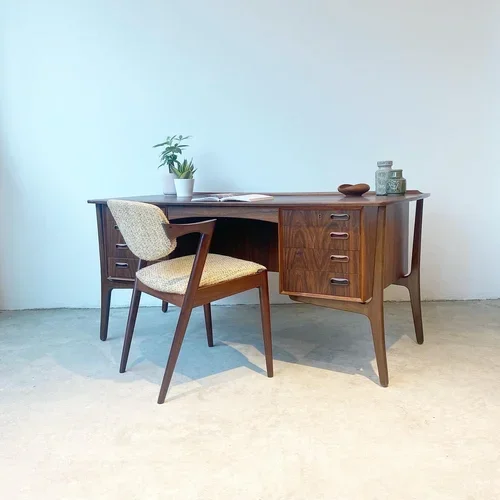 SOLD - Svend Madsen Freestanding Rosewood Desk