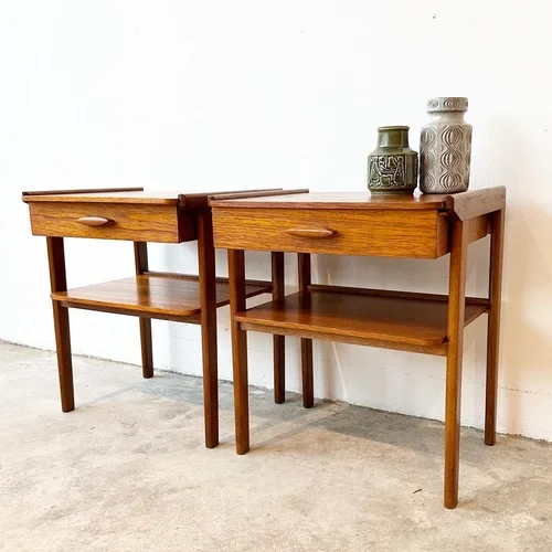 SOLD - Pair of Danish Bedside Tables in Teak