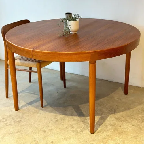 SOLD - Harry Østergaard Round Extendable Dining Table